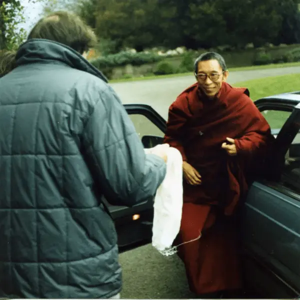 Geshe Kelsang Gyatso Rinpoche érkezés